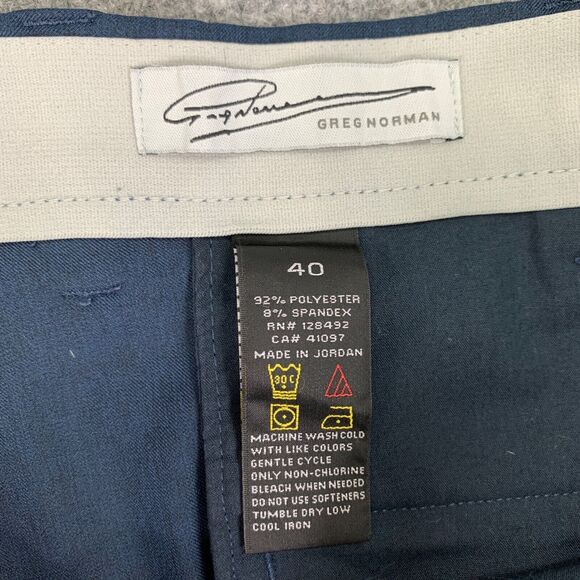 Greg Norman Shorts Mens 40 Navy Flat Front Performance Golf Chino Athleisure - Picture 4 of 14